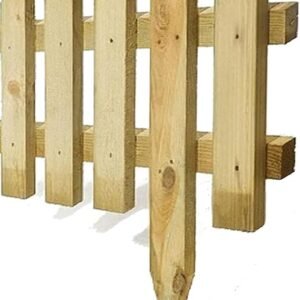Wooden Picket Border Panel Garden Fence Screening Ornaments Outdoor Lawn Edging